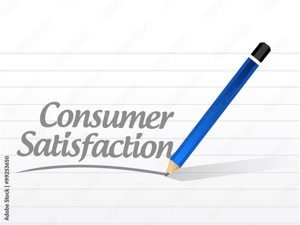 Consumer Satisfaction message sign concept Consumer Satisfaction message sign concept