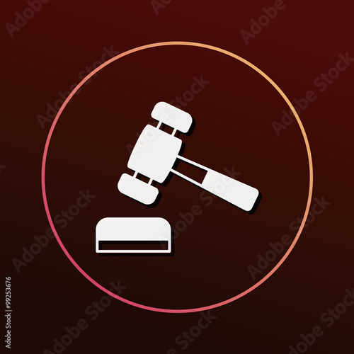 financial hammer icon