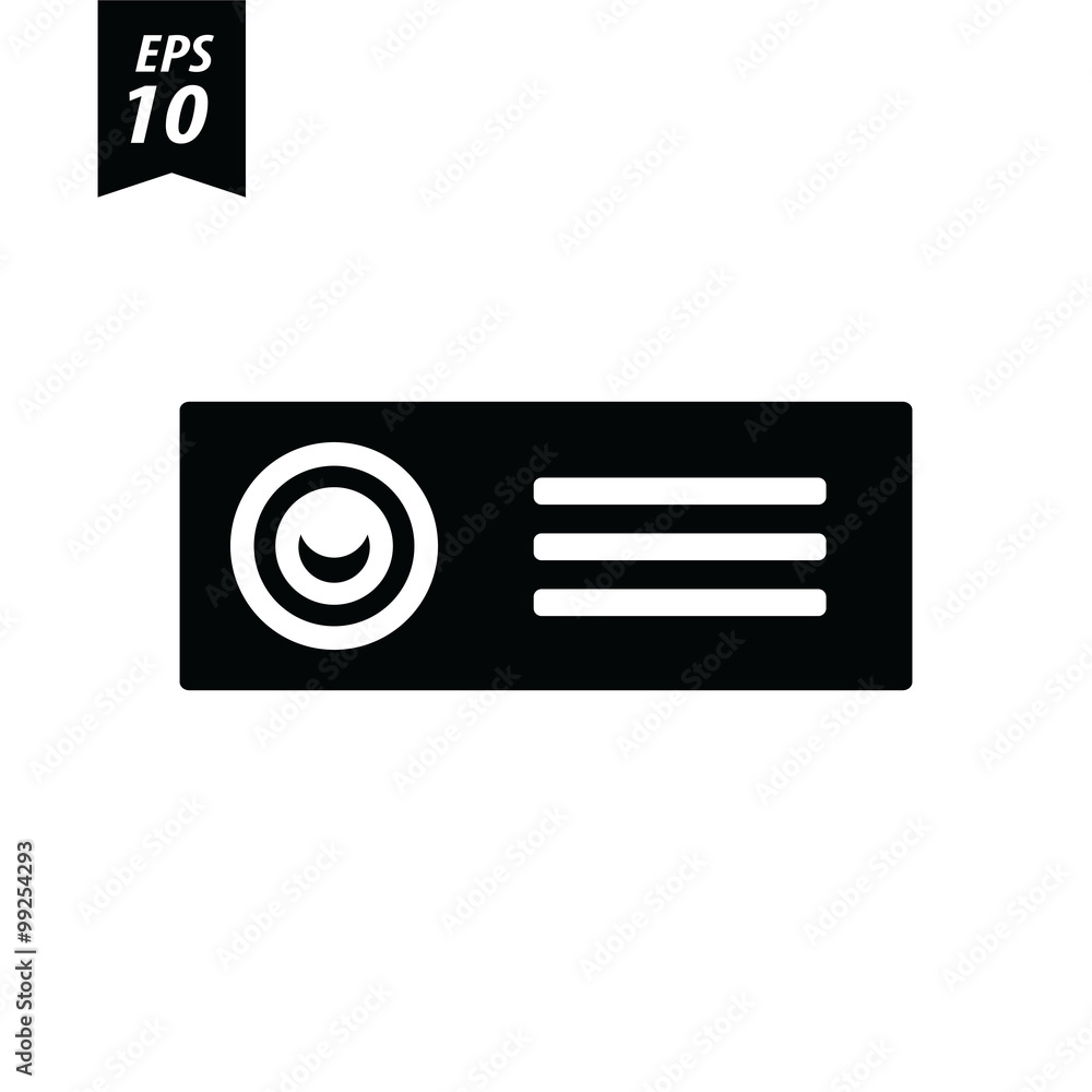Simple web icon in vector: projector Simple web icon in vector: projector