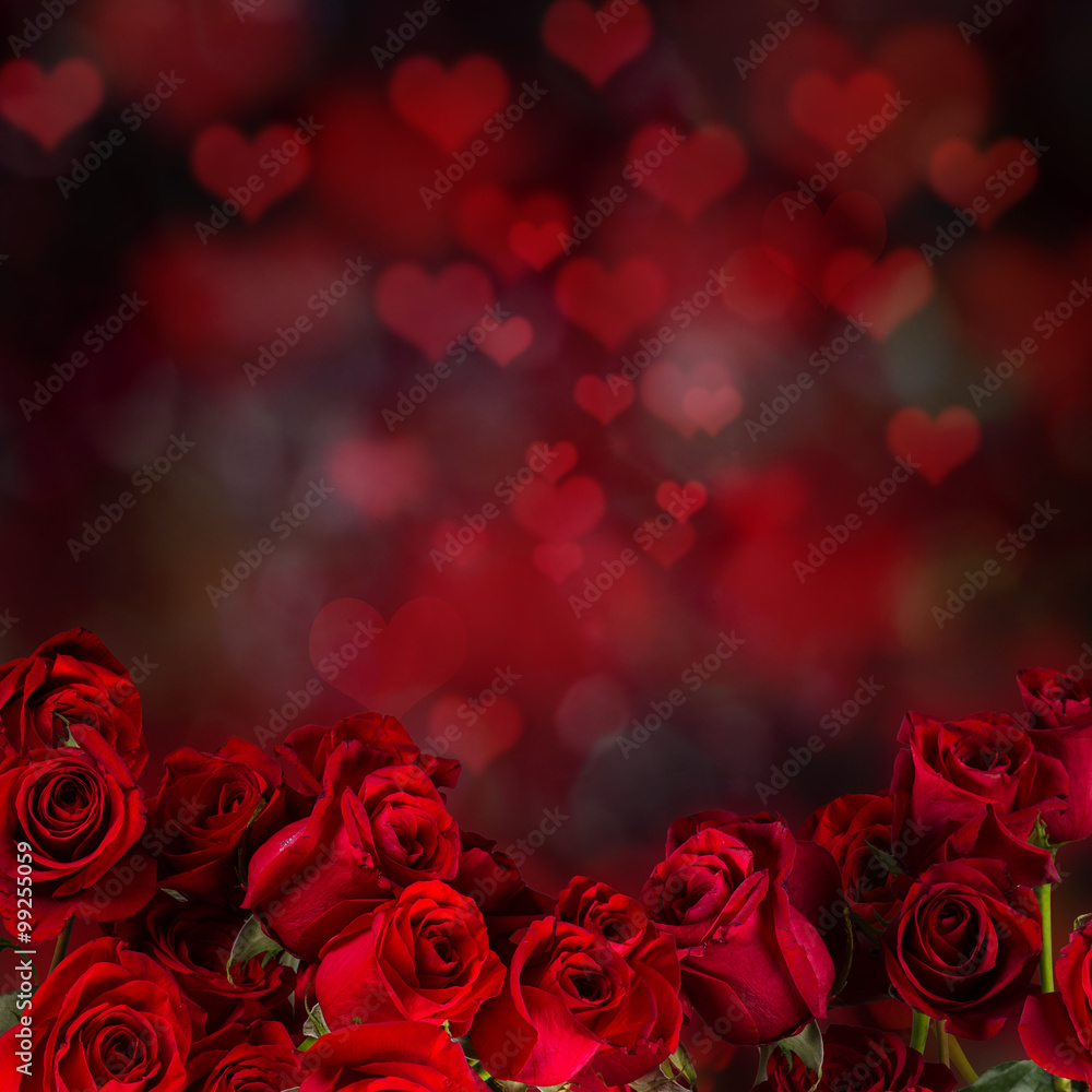 Red roses, Valentine background. Red roses, Valentine background.