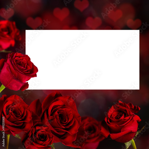 Red roses, Valentine backgr...