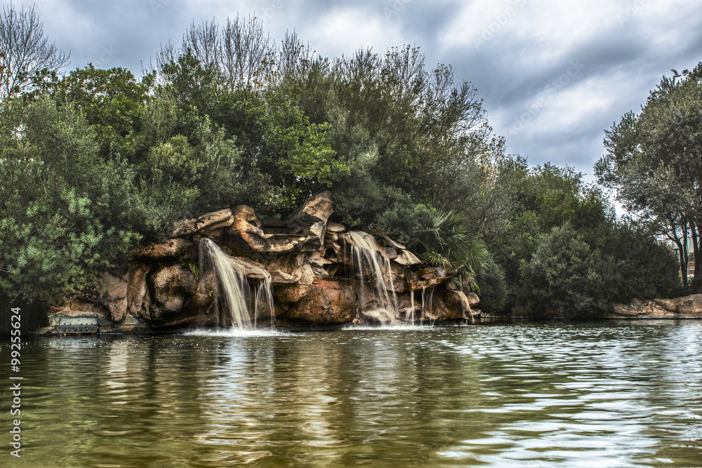 long exposure of waterfalls in Olbia - Sardinia, Italy