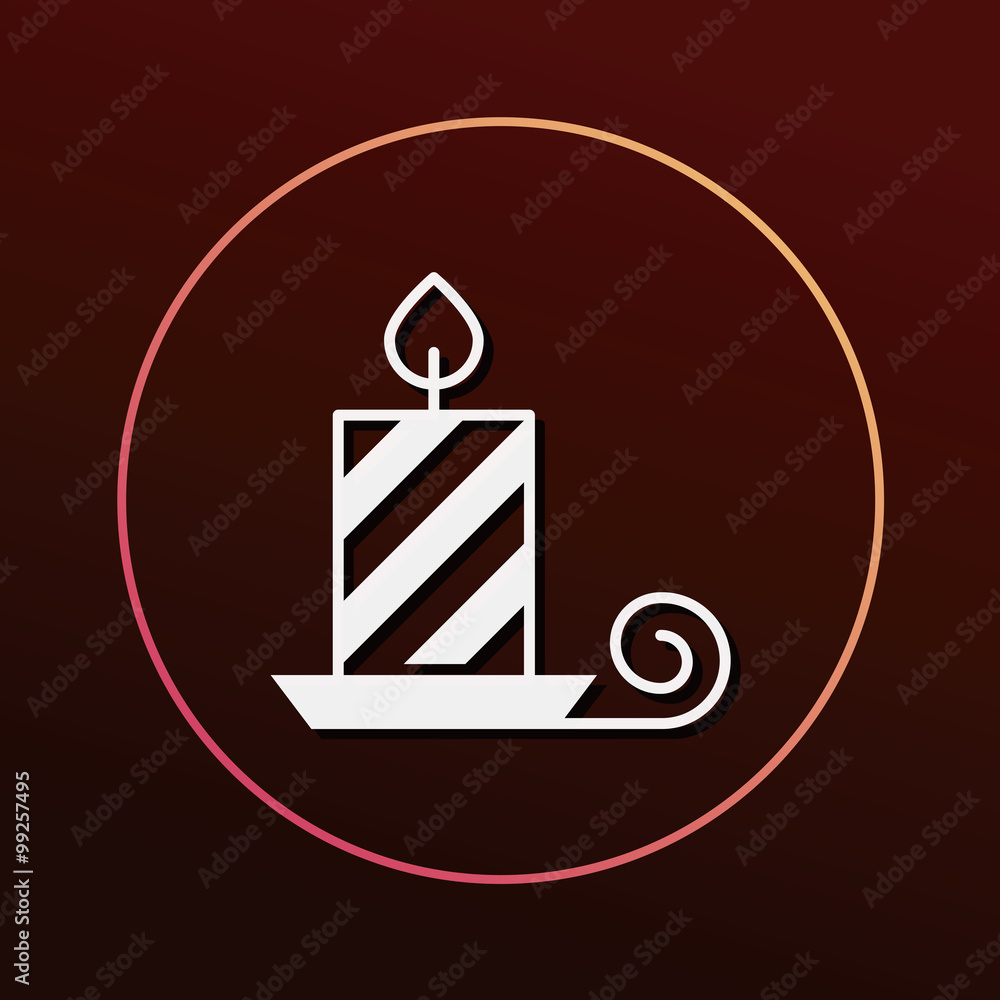 Christmas candle icon Christmas candle icon