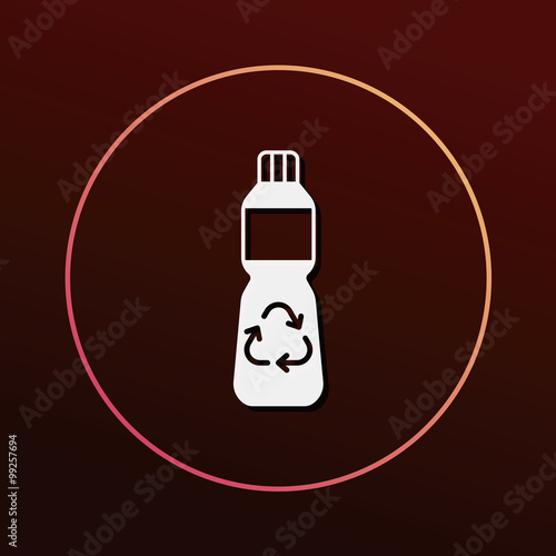 Environmental protection concept recycle water bottle icon