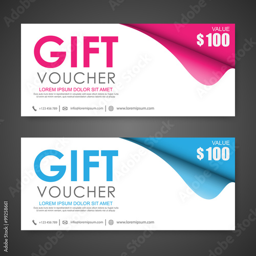 Voucher, Gift certificate, Coupon template.