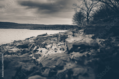 Black and White Filtered Pier