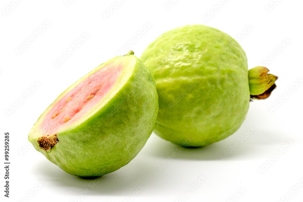 guava on white background