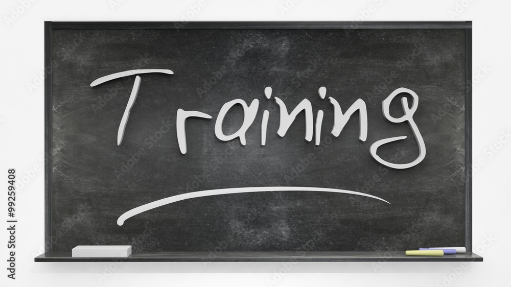 Fototapeta premium Training written on blackboard