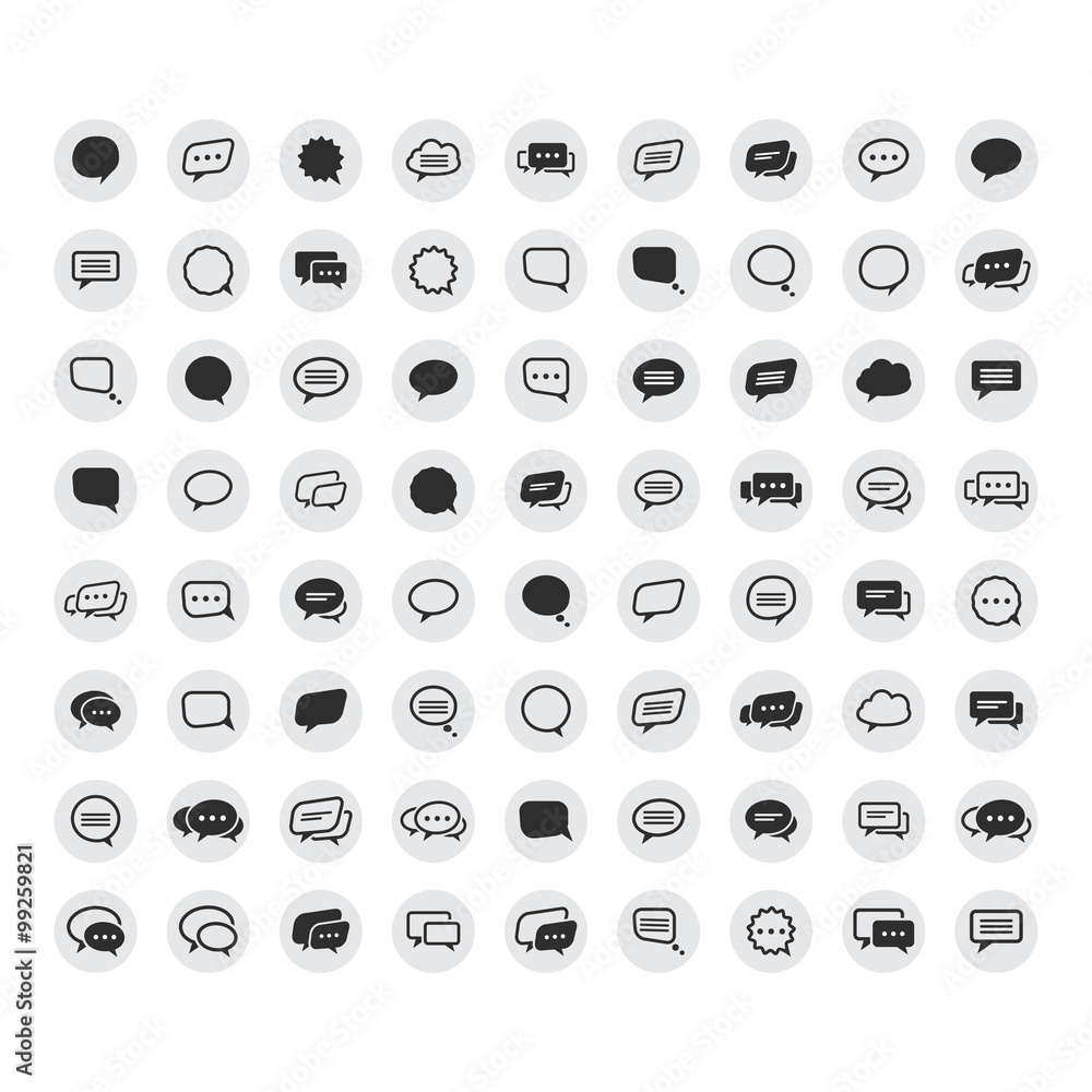 Speech bubble big set Speech bubble big set
