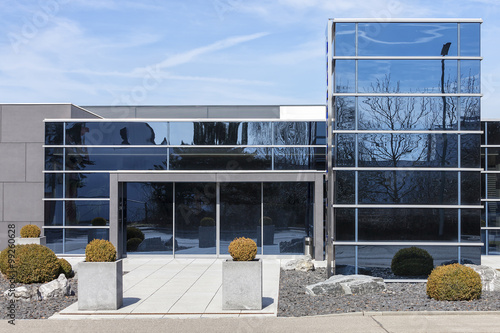 Modern glass building