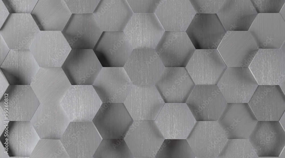 Silver Hexagonal Tile Background (Lights On) Silver Hexagonal Tile Background (Lights On)