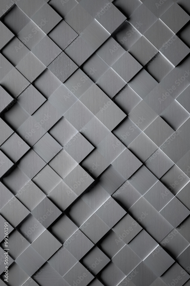 Aluminum Cubic Tile Background