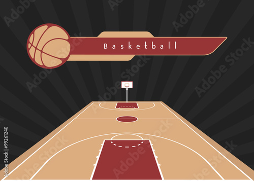 Basketball tournament template illustration. Vector EPS 8.