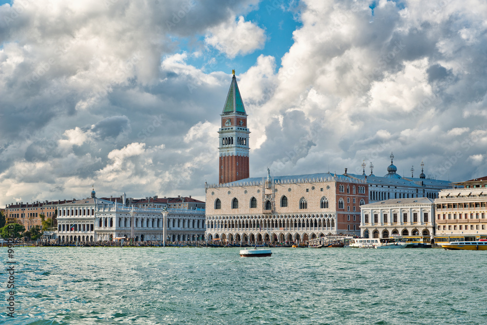 Dramatic clouds above the Doges Palace, Venice