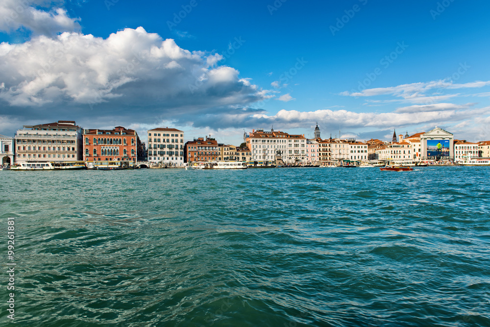 Buildings Along Grand Canal in Venice, Italy