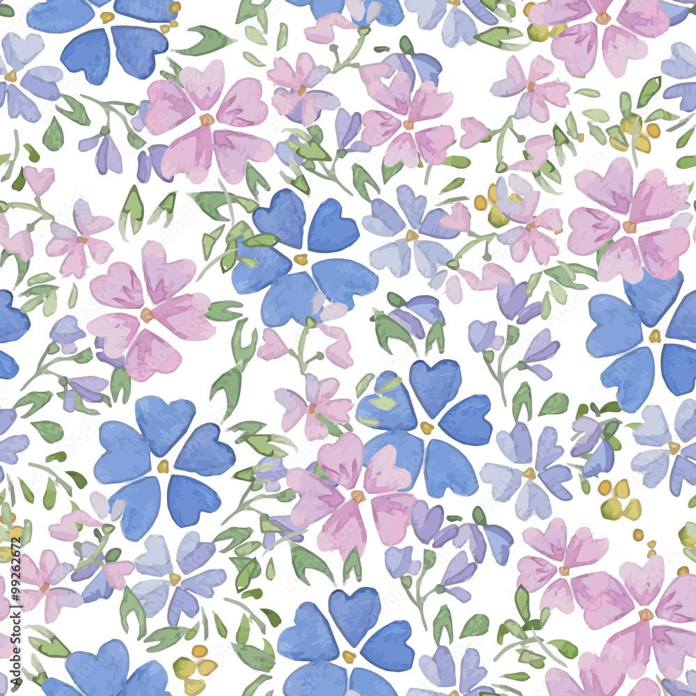 Seamless Patterns with watercolor flowers Seamless Patterns with watercolor flowers