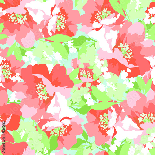Floral seamless pattern with Flowers wild rose