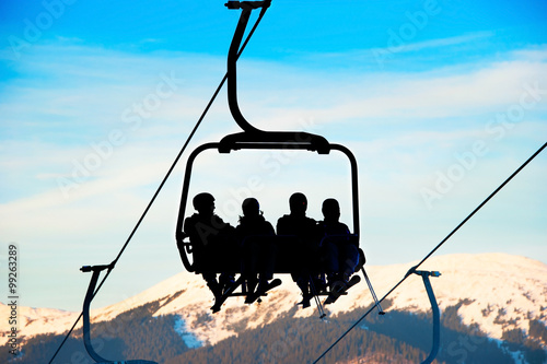 Cableway at ski resort