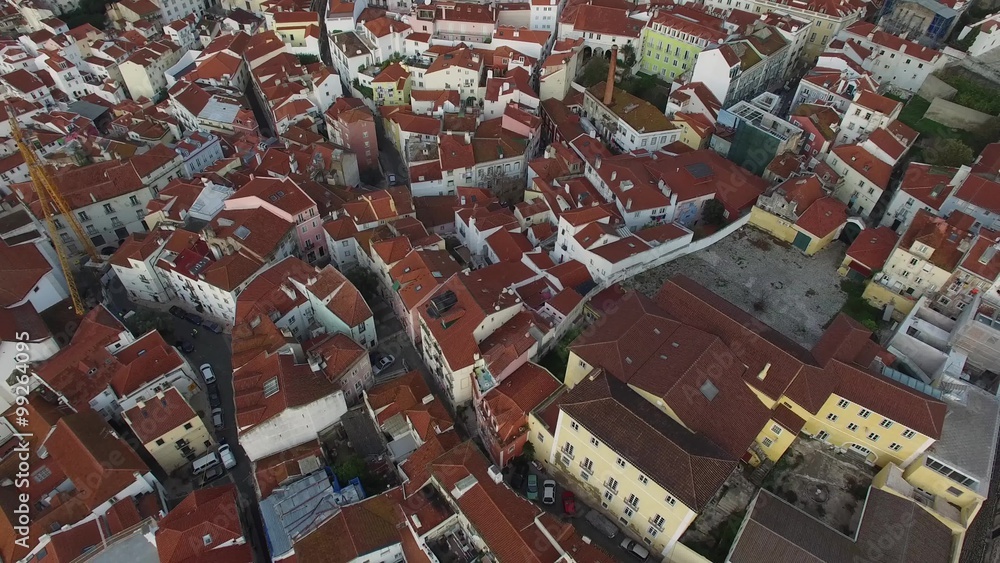 Aerial View of Alfama, Lisbon, Portugal Aerial View of Alfama, Lisbon, Portugal