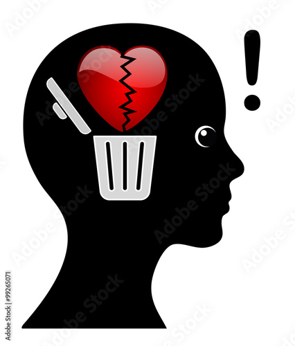 Woman is getting over broken heart