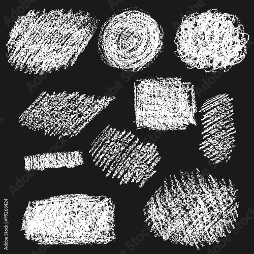 Set of chalk texture.
