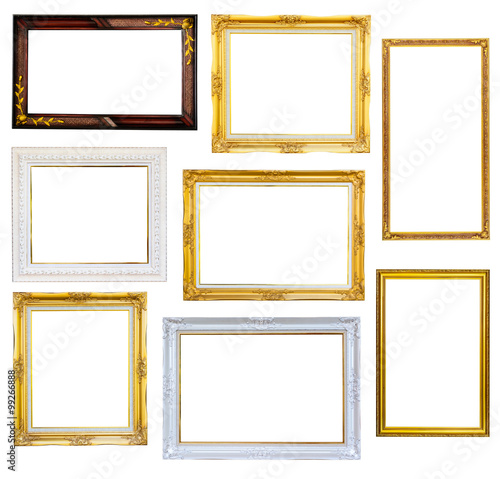 Set photo frame isolated on white background