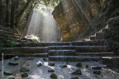 Rhodes island. The Rodini Park is a famous park located  near Rhodes Town, Greece photo