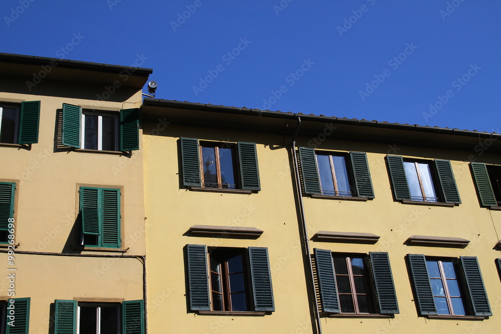 Naklejka premium Facades of buildings in Florence, Italy