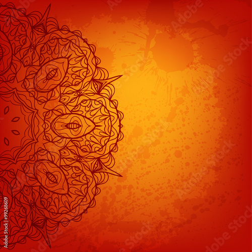 Abstract vector background. Lace arabesque