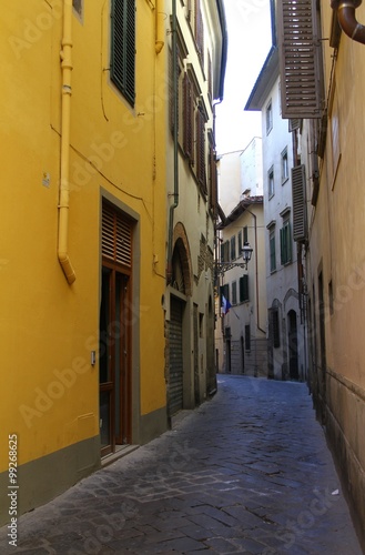 Old and narrow street in Florence. Italy © AleSem