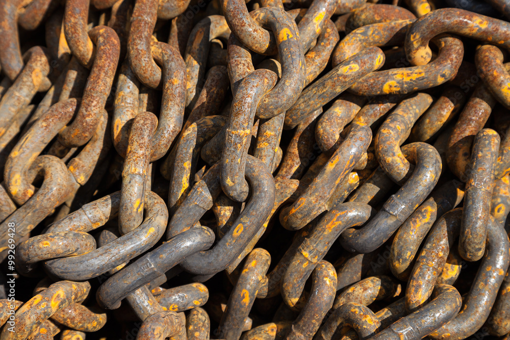 Old rust metal chain heap texture industrial abstract background Old rust metal chain heap texture industrial abstract background