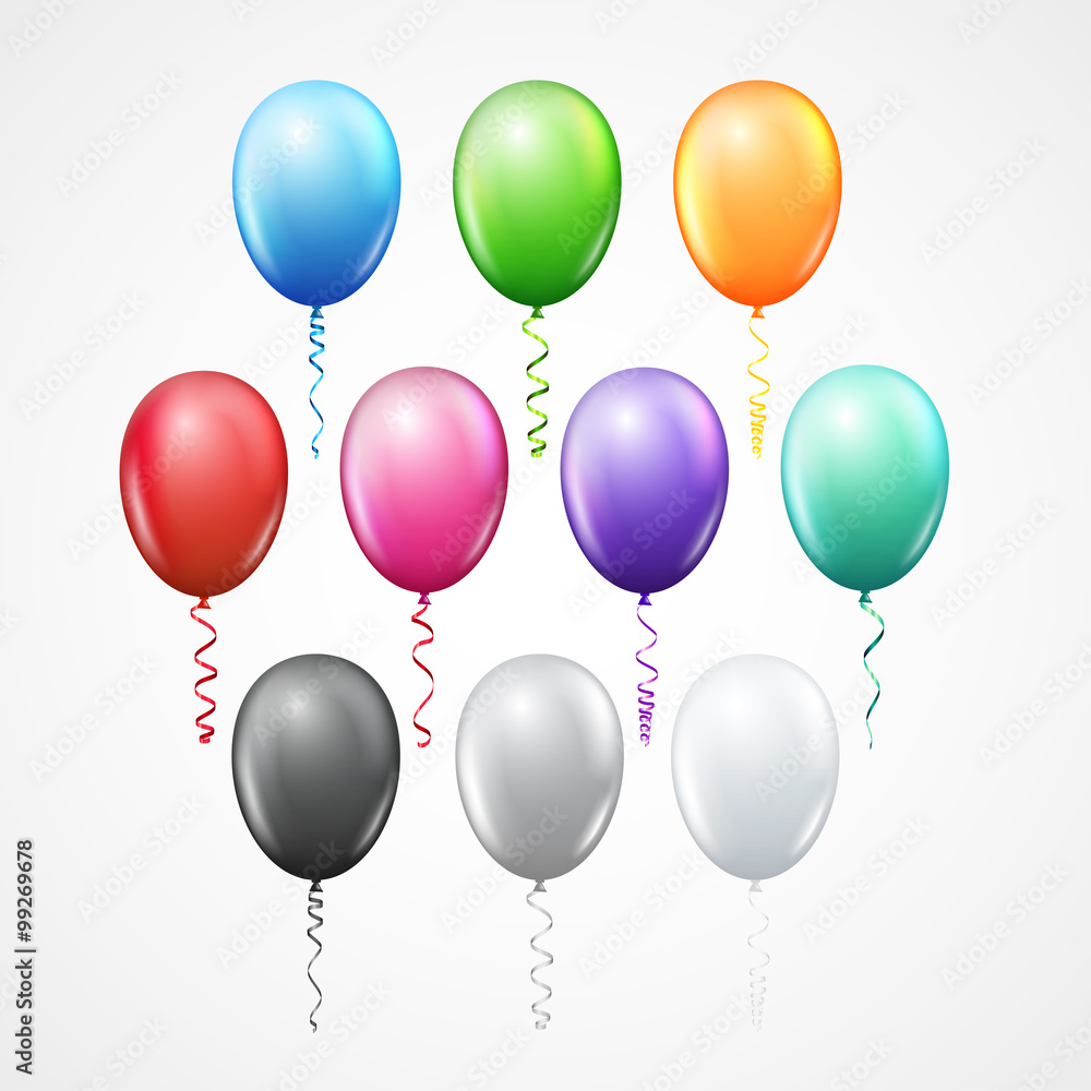 Vector balloon bunch
