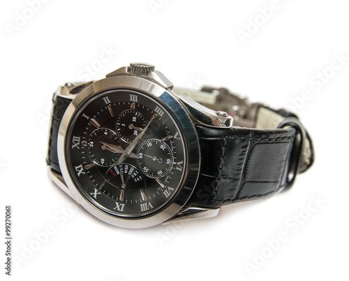 Wristwatch isolated on the white background