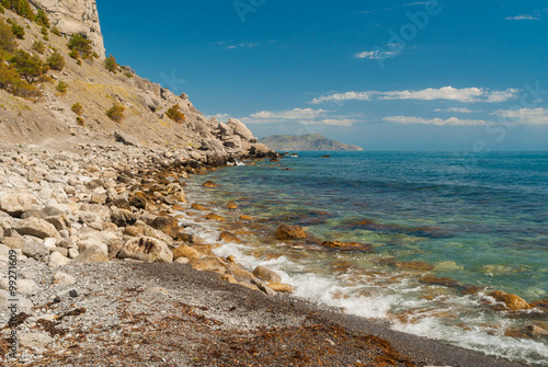Fotografie, Obraz Spring landscape in  Pirates' Bay near Noviy Svet resort on a Black Sea shore, C
