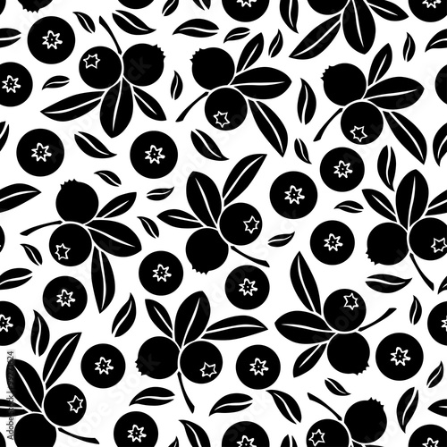 Blueberry seamless pattern