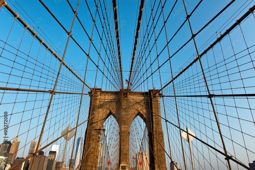 Fototapeta premium Brooklyn Bridge structure