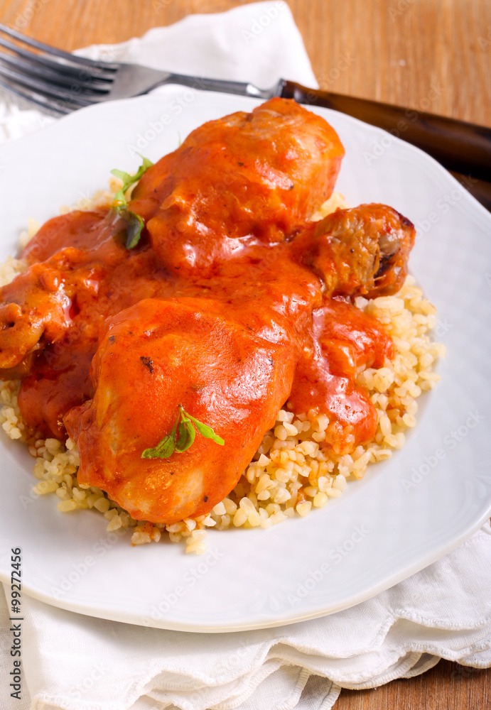 Chicken drumsticks in tomato sauce Chicken drumsticks in tomato sauce