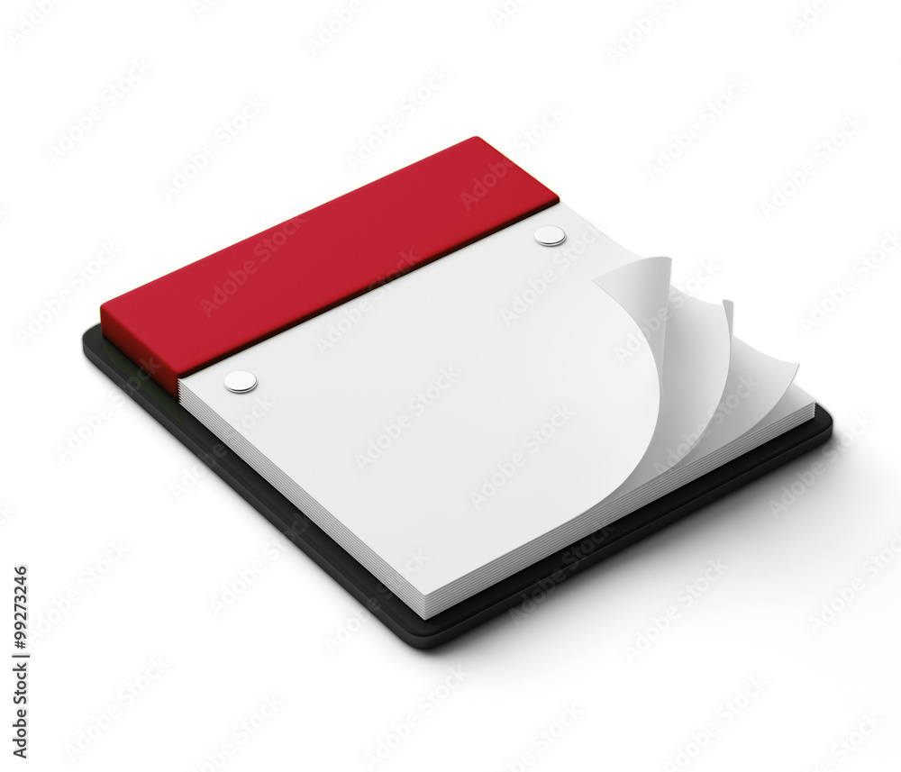 Blank White Paper Notepad isolated on white background Blank White Paper Notepad isolated on white background