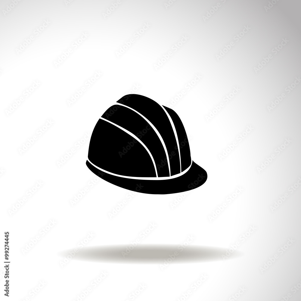 Safety hard hat vector icon. Safety hard hat vector icon.