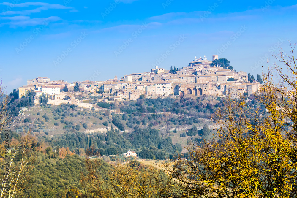 View of Amelia, old town in Umbria. Italy.