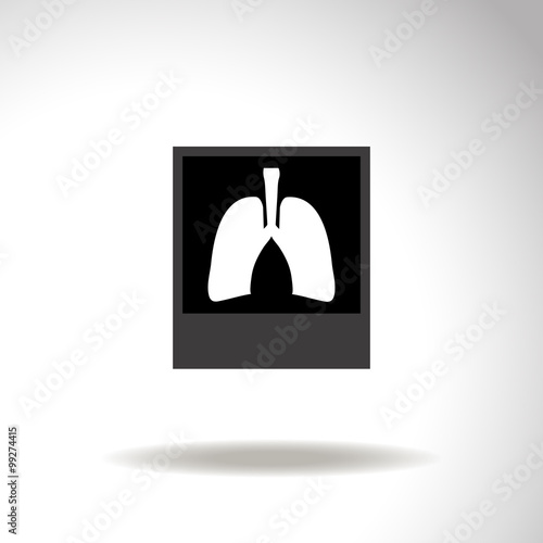 X-ray of Lungs vector icon.