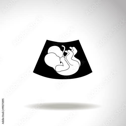 Ultrasound icon. Maternity icon. Twins. In Vitro Fertilization.