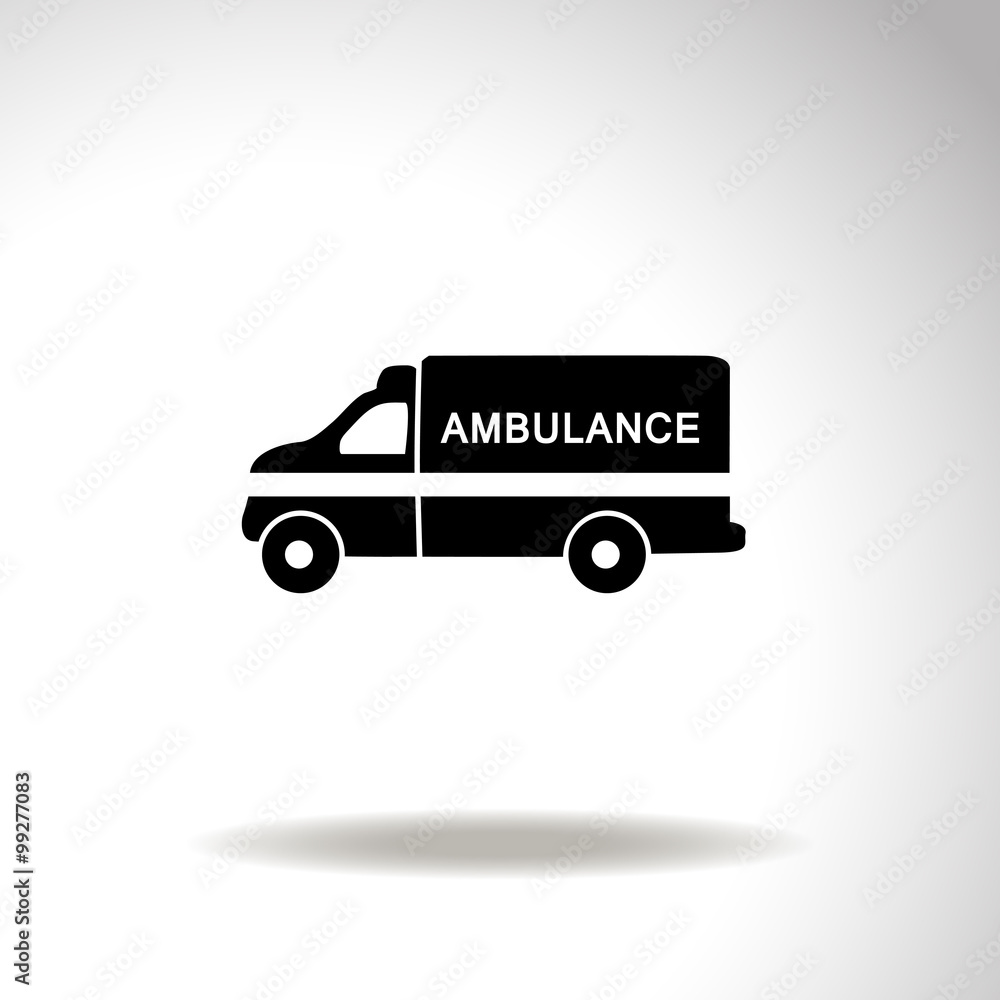 Ambulance vector icon. Ambulance vector icon.