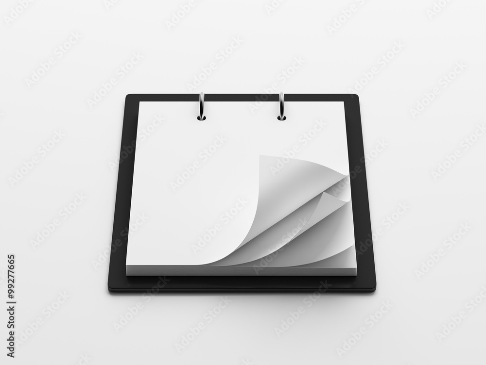 Blank White Paper Notepad isolated on white background Blank White Paper Notepad isolated on white background