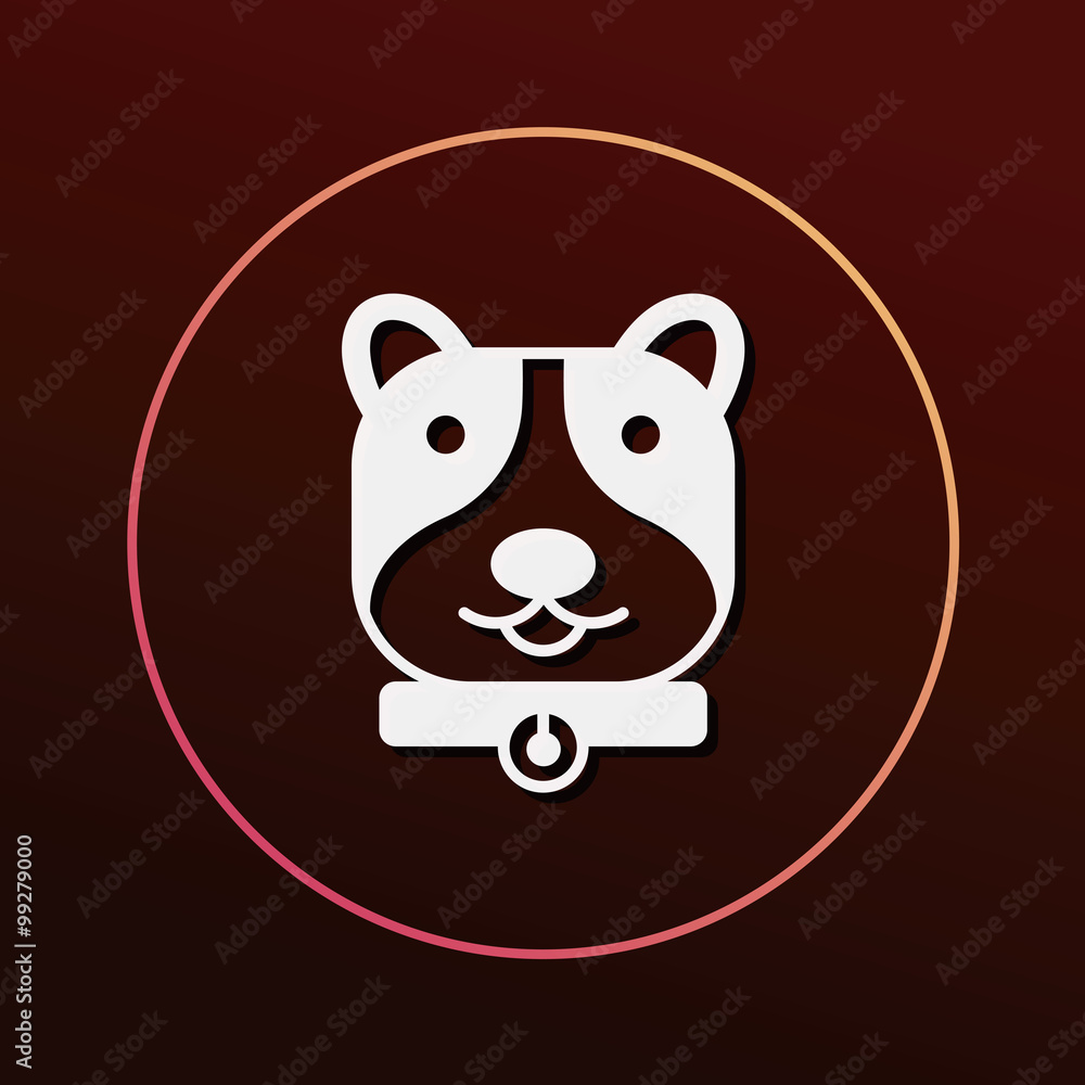 Naklejka premium pet dog icon