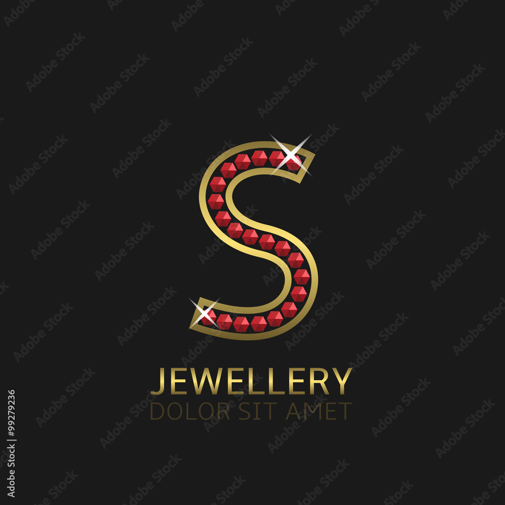 Fototapeta premium Golden Letter S