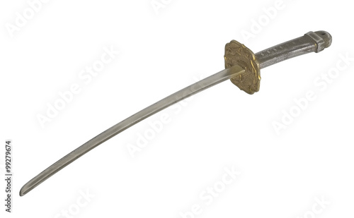 Sword shaped barrette / Sword shaped barrette on white background.