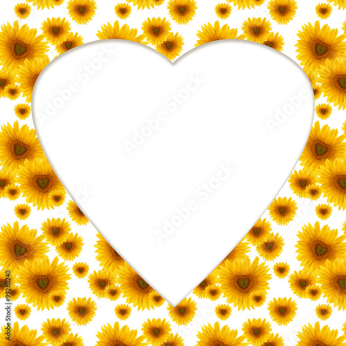 Greeting card.  Pattern flower sunflower.