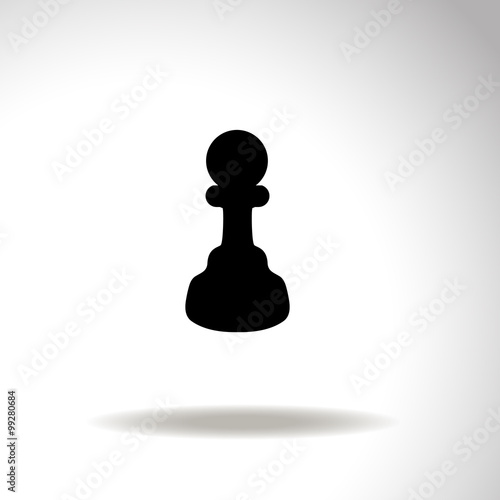Icon chess pawn. Vector.