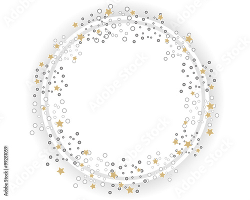 Circle frame Carnival with confetti